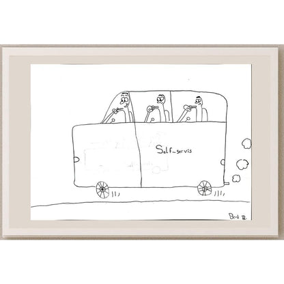 Berk Karabağlı 43x30cm Orijinal Karikatür BOD00866