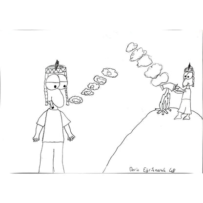 Derin Eğrikavuk 43x30cm Orijinal Karikatür BOD00868