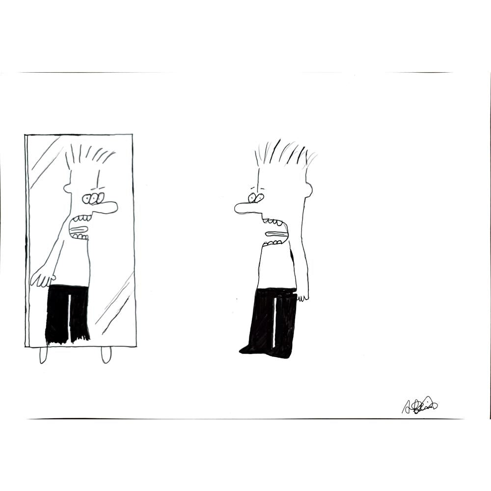 Adem Muratoğlu 43x30cm Orijinal Karikatür BOD00870