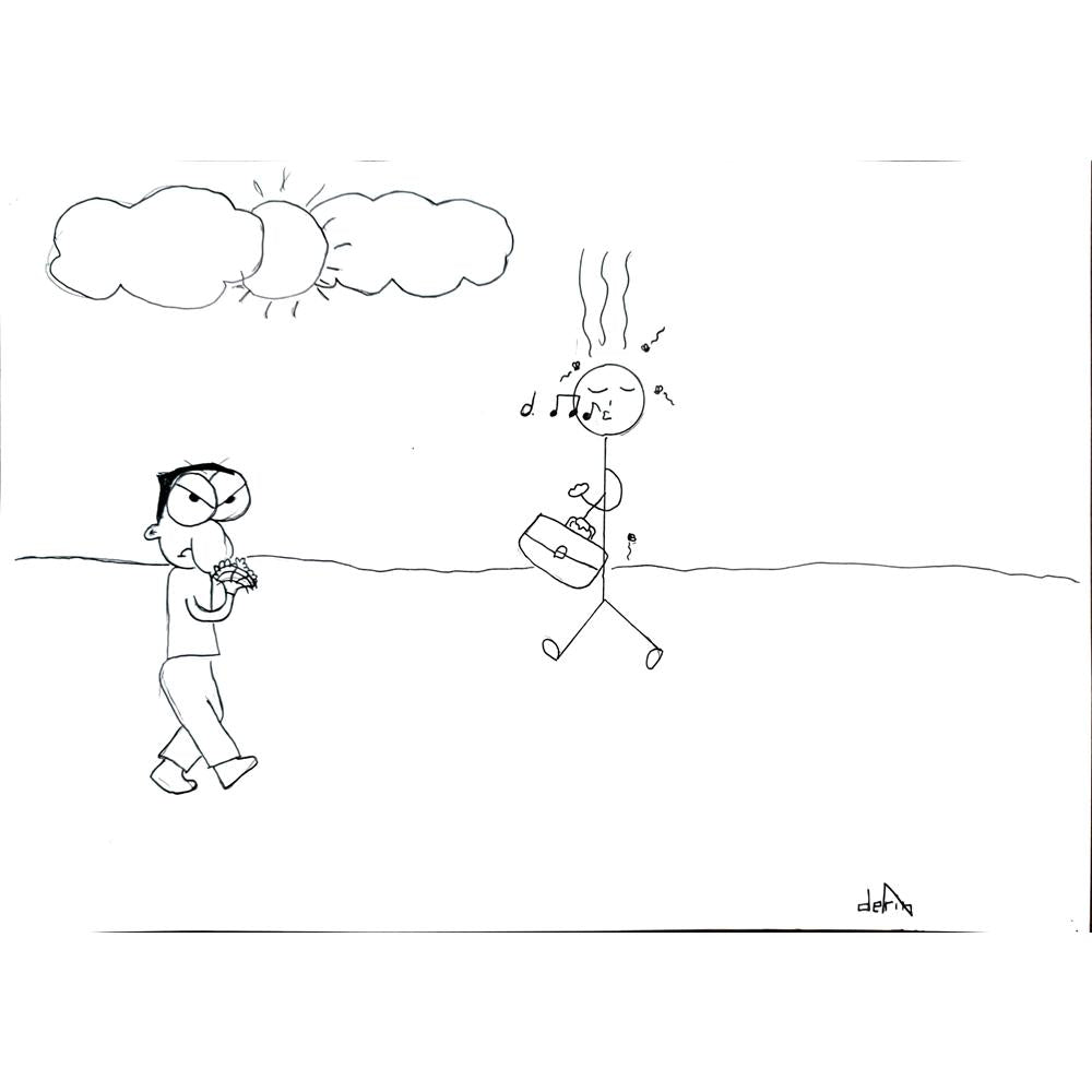Derin Eğrikavuk 43x30cm Orijinal Karikatür BOD00872