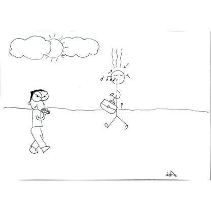 Derin Eğrikavuk 43x30cm Orijinal Karikatür BOD00872