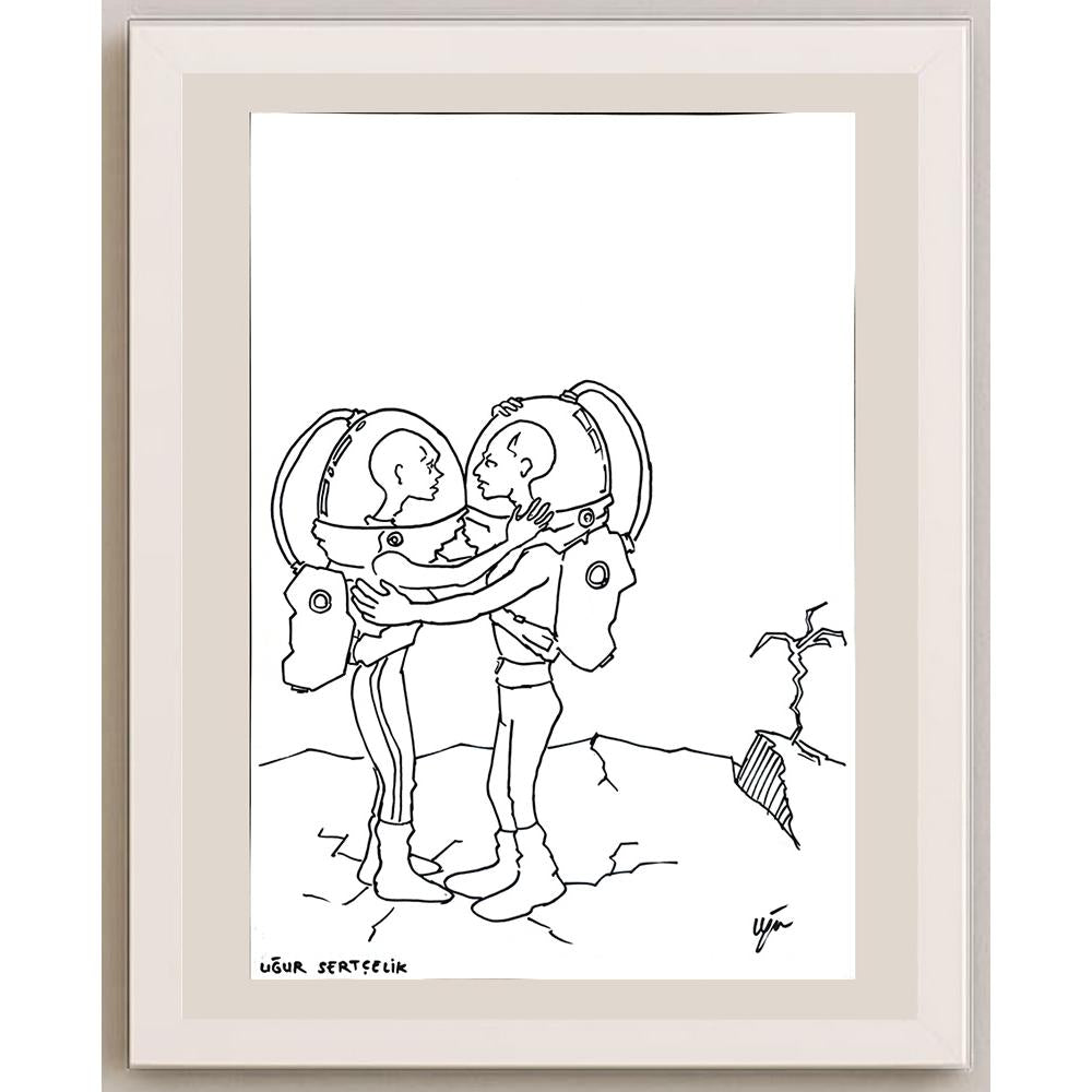 Uğur Sertçelik 43x30cm Orijinal Karikatür BOD00875