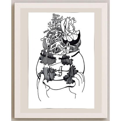 Ayşe İnan 43x30cm Orijinal Karikatür BOD00879