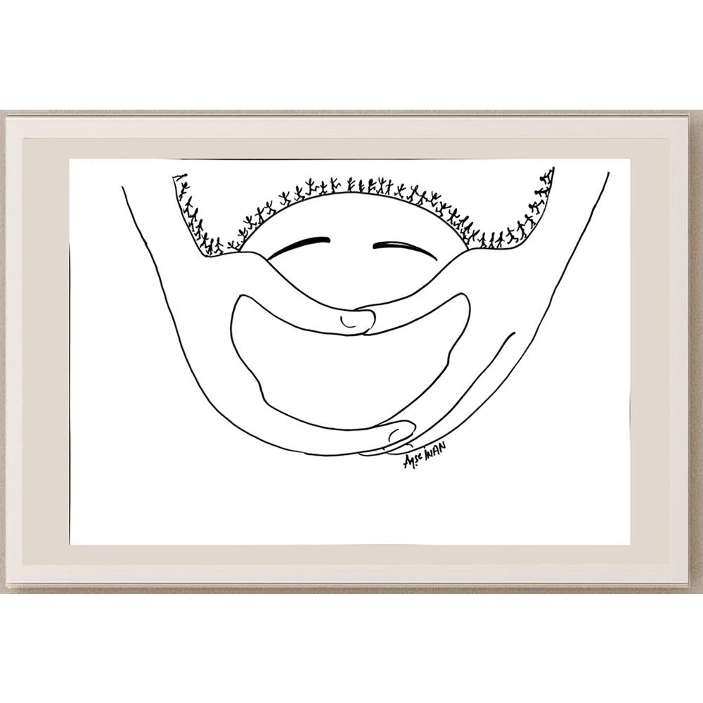 Ayşe İnan 43x30cm Orijinal Karikatür BOD00881