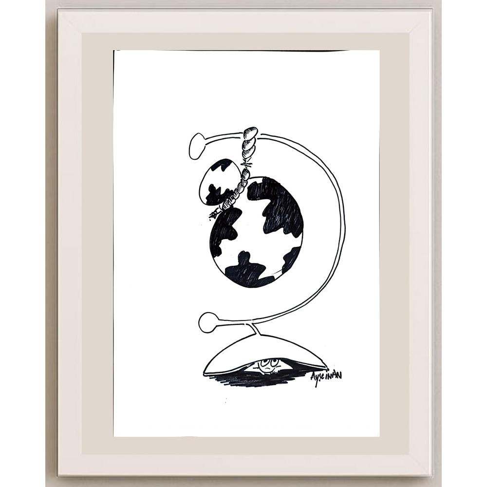 Ayşe İnan 43x30cm Orijinal Karikatür BOD00882