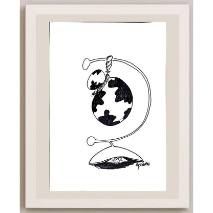 Ayşe İnan 43x30cm Orijinal Karikatür BOD00882