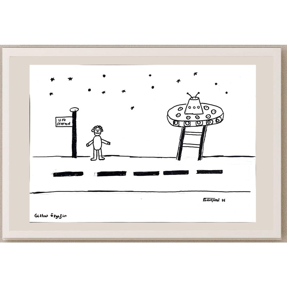 Gökhan Özyeğin 43x30cm Orijinal Karikatür BOD00883