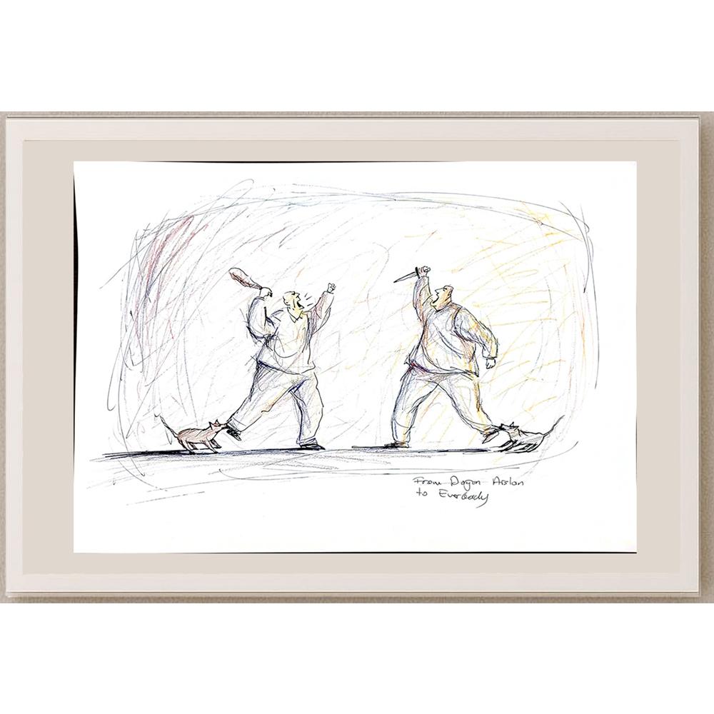 Doğan Arslan 43x30cm Orijinal Karikatür BOD00884
