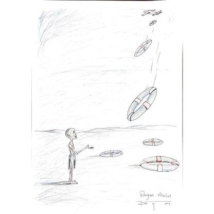 Doğan Arslan 43x30cm Orijinal Karikatür BOD00885