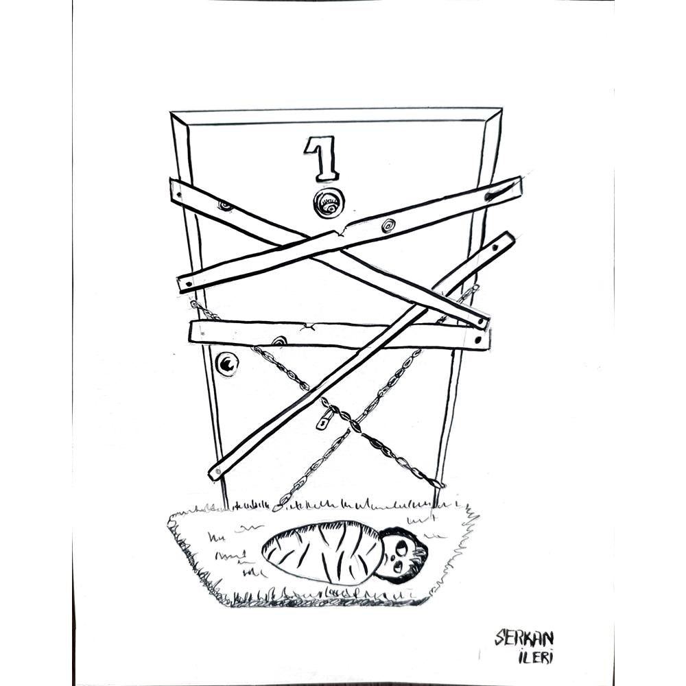 Serkan İleri 20x16cm Orijinal Karikatür BOD00890