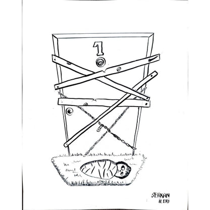 Serkan İleri 20x16cm Orijinal Karikatür BOD00890