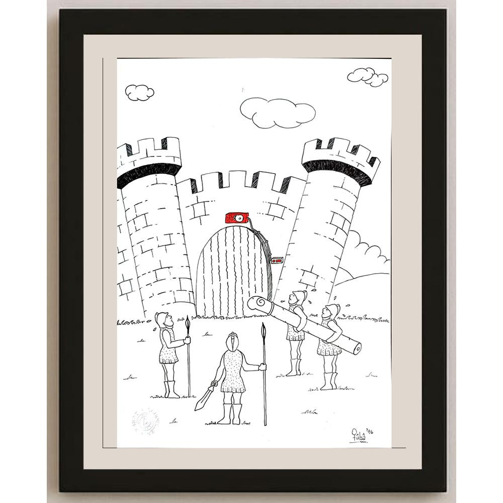 Tuba Demirbaş 29x21cm Orijinal Karikatür BOD00894