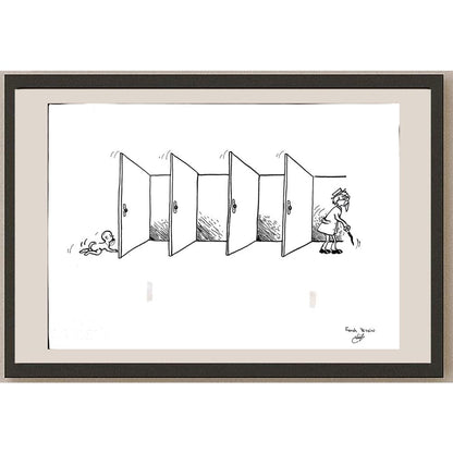 Ferah Yetkin 29x21cm Orijinal Karikatür BOD00895