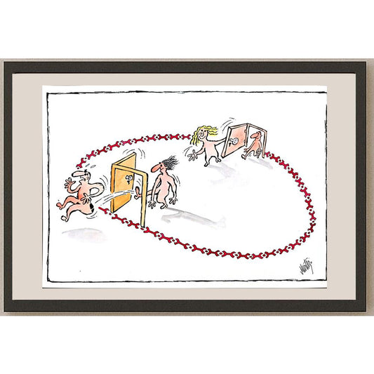Murteza Albayrak 29x21cm Orijinal Karikatür BOD00898