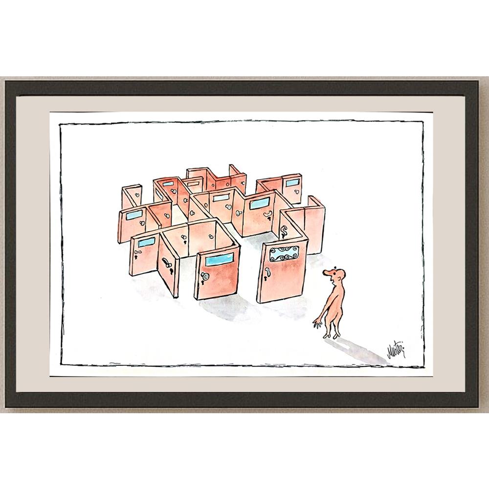 Murteza Albayrak 29x21cm Orijinal Karikatür BOD00899