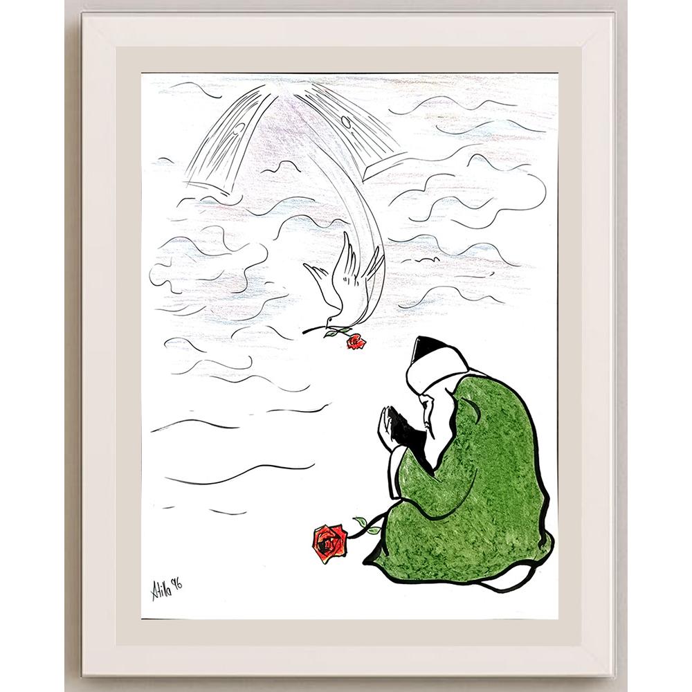 Atilla Tutel 25x20cm Orijinal Karikatür BOD00900