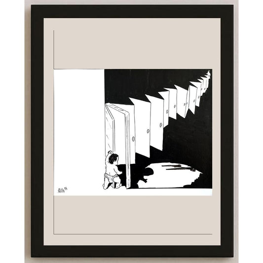 Atilla Tutel 25x20cm Orijinal Karikatür BOD00901