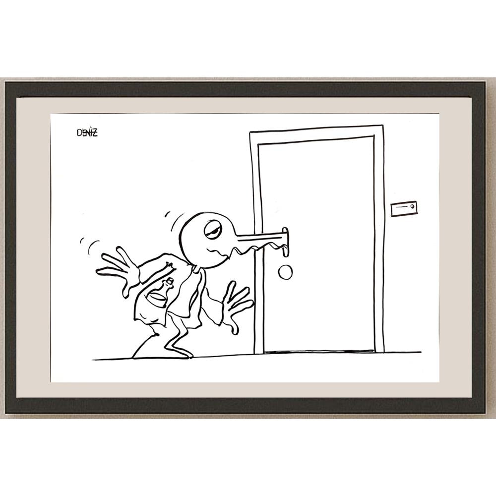 Deniz Koç 29x21cm Orijinal Karikatür BOD00903