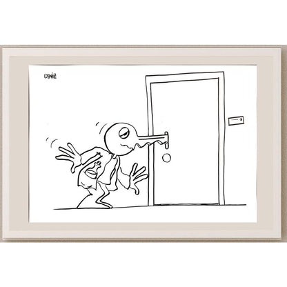 Deniz Koç 29x21cm Orijinal Karikatür BOD00903