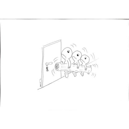 Demet Genç 29x21cm Orijinal Karikatür BOD00904