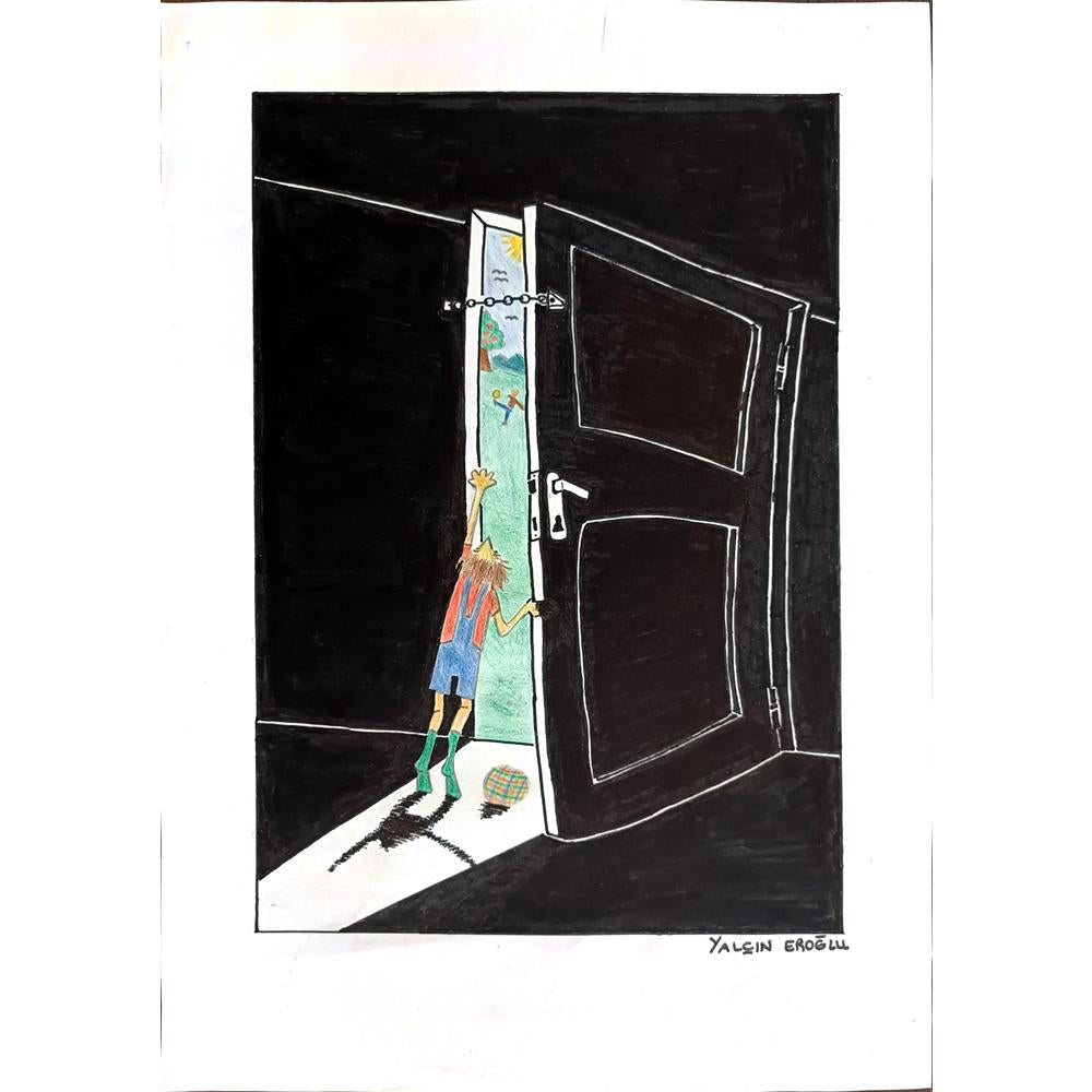 Yalçın Eroğlu 43x30cm Orijinal Karikatür BOD00906