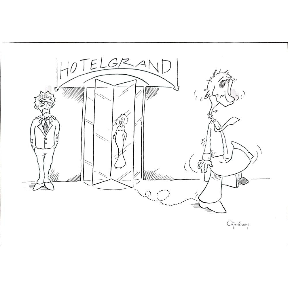 Oğulcan Gökçe 35x25cm Orijinal Karikatür BOD00908