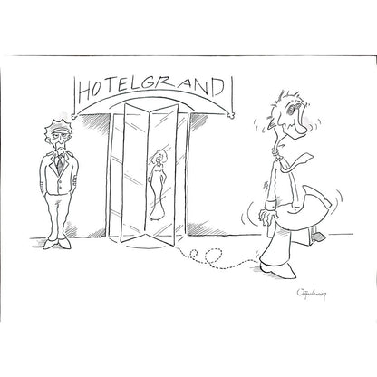 Oğulcan Gökçe 35x25cm Orijinal Karikatür BOD00908
