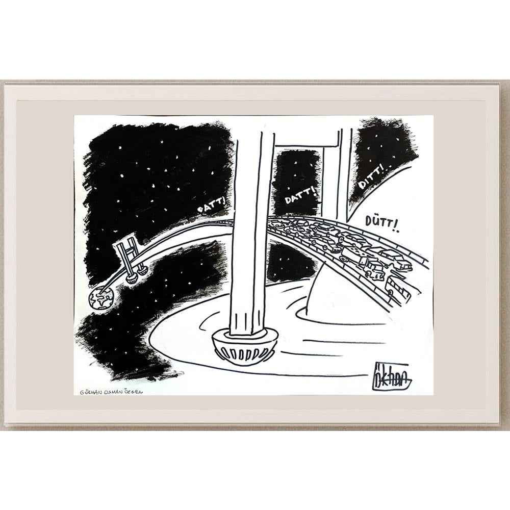 Gökhan Osman Özgen 43x30cm Orijinal Karikatür BOD00911
