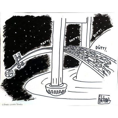 Gökhan Osman Özgen 43x30cm Orijinal Karikatür BOD00911