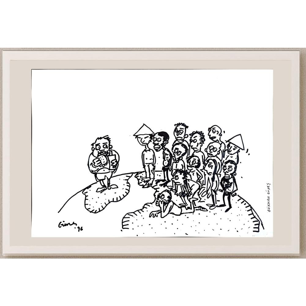 Gökhan Güneş 43x30cm Orijinal Karikatür BOD00912