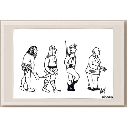 Elif Atamaz 43x30cm Orijinal Karikatür BOD00914