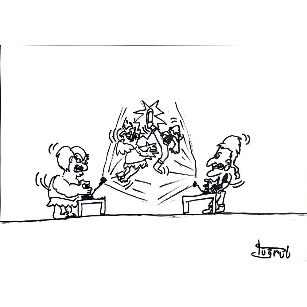 Tuğrul 43x30cm Orijinal Karikatür BOD00917