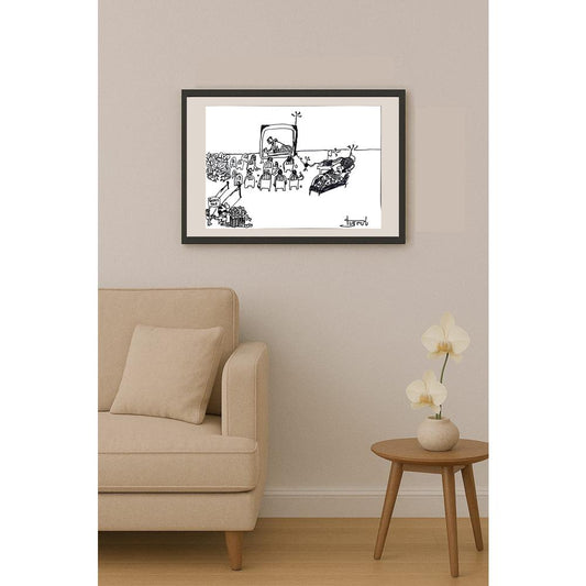 Tuğrul 43x30cm Orijinal Karikatür BOD00920