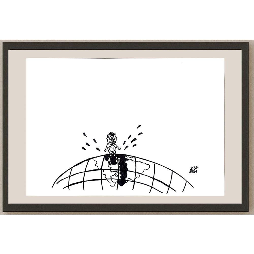 Seyit Kaya 43x30cm Orijinal Karikatür BOD00922