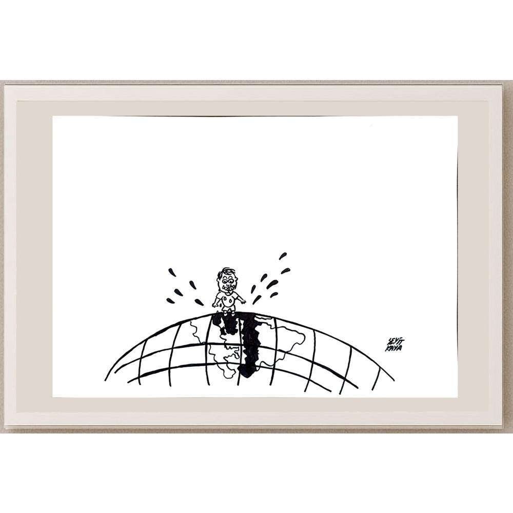 Seyit Kaya 43x30cm Orijinal Karikatür BOD00922