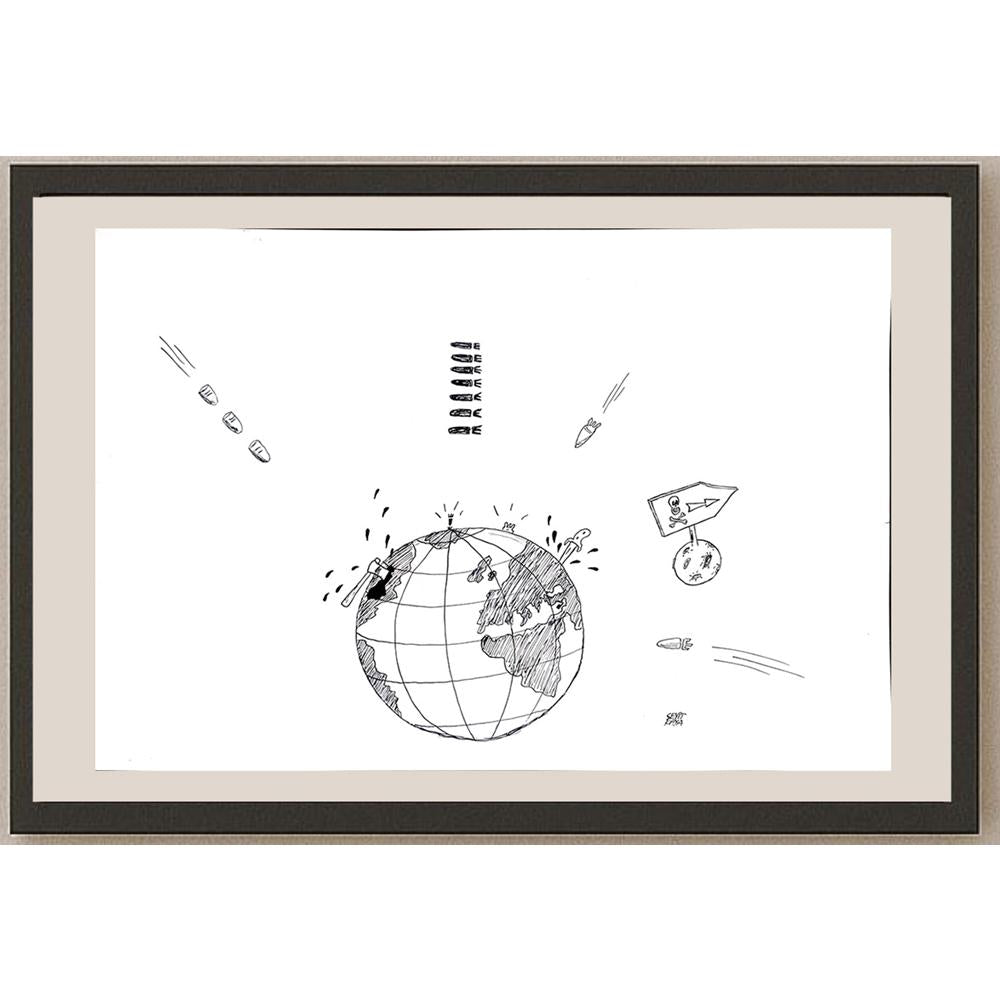 Seyit Kaya 43x30cm Orijinal Karikatür BOD00923