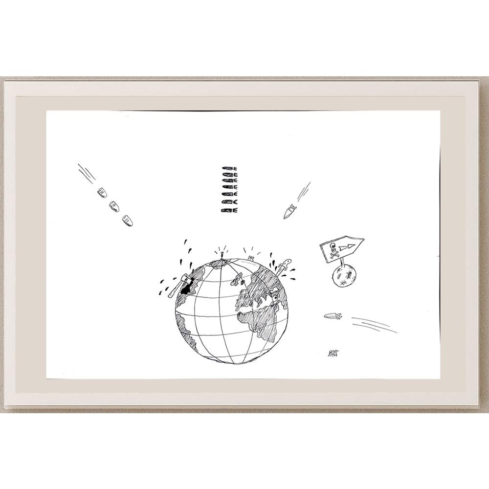 Seyit Kaya 43x30cm Orijinal Karikatür BOD00923