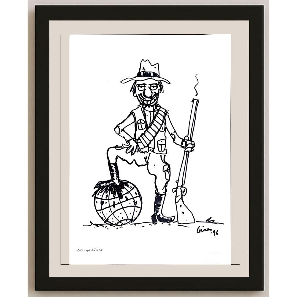 Gökhan Güneş 43x30cm Orijinal Karikatür BOD00925
