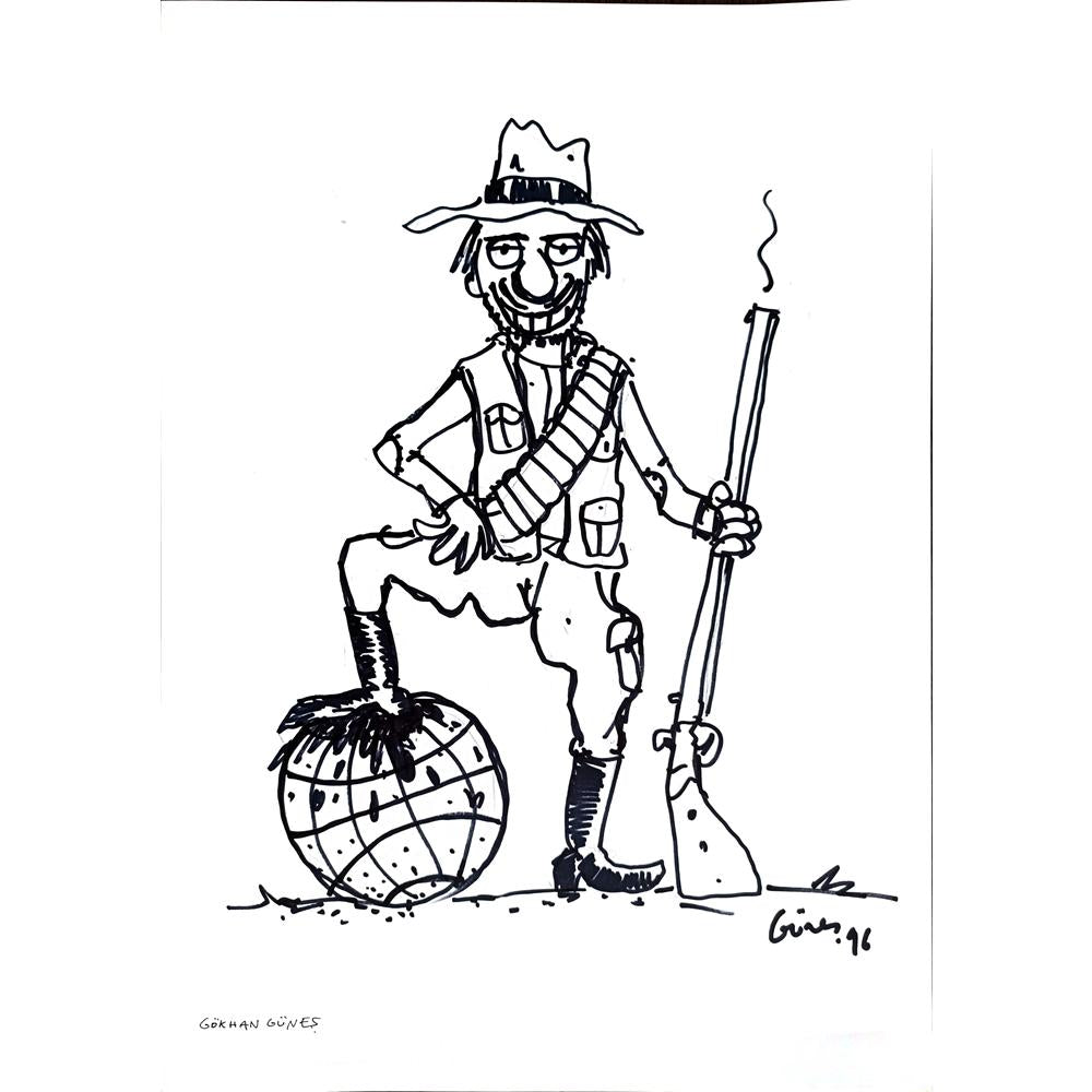 Gökhan Güneş 43x30cm Orijinal Karikatür BOD00925