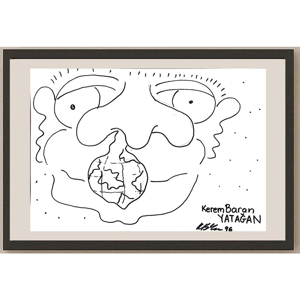 Kerem Baran Yatağan 43x30cm Orijinal Karikatür BOD00926