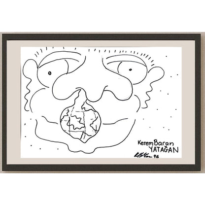 Kerem Baran Yatağan 43x30cm Orijinal Karikatür BOD00926