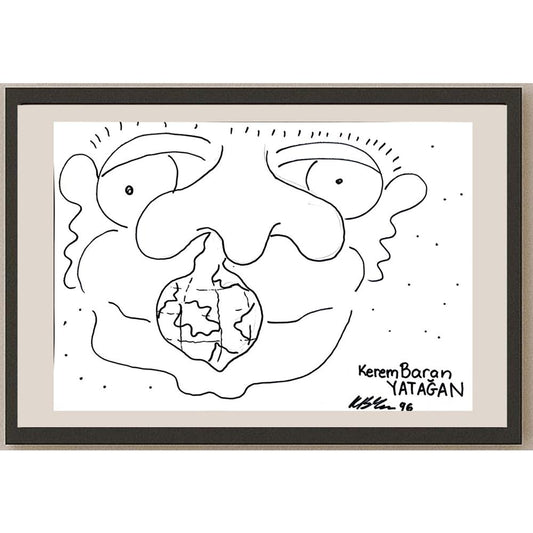 Kerem Baran Yatağan 43x30cm Orijinal Karikatür BOD00926
