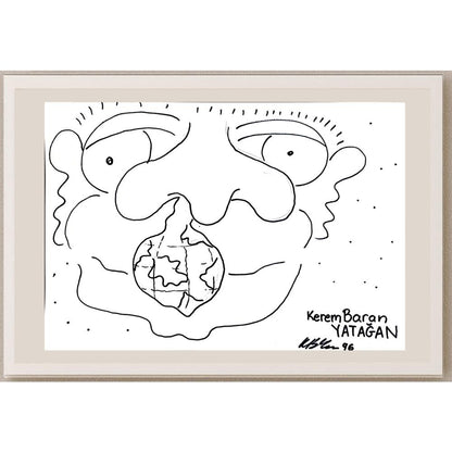 Kerem Baran Yatağan 43x30cm Orijinal Karikatür BOD00926