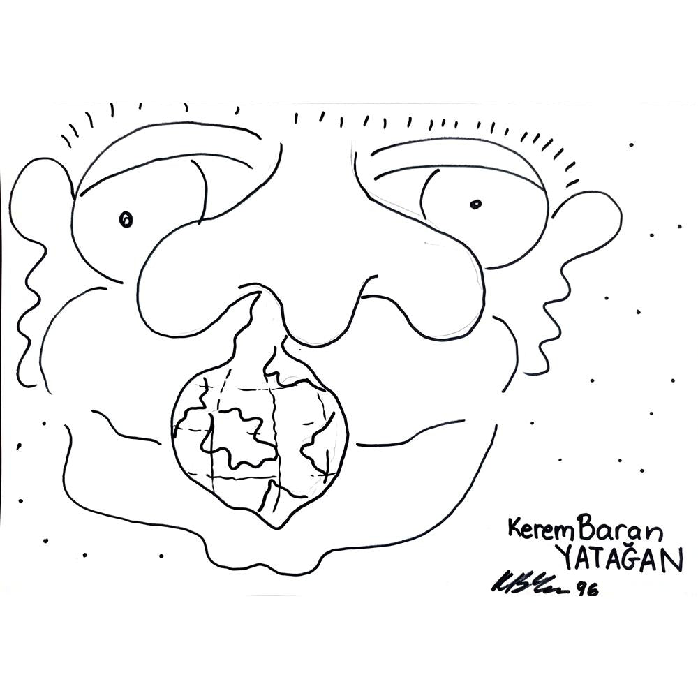 Kerem Baran Yatağan 43x30cm Orijinal Karikatür BOD00926