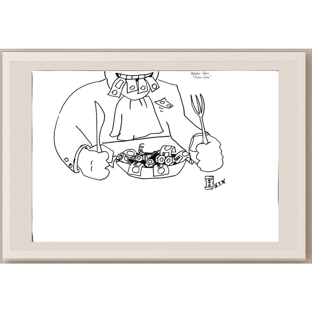 Boğaçhan Alpan 43x30cm Orijinal Karikatür BOD00927