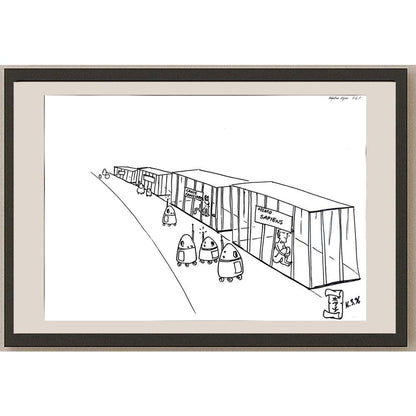 Boğaçhan Alpan 43x30cm Orijinal Karikatür BOD00928