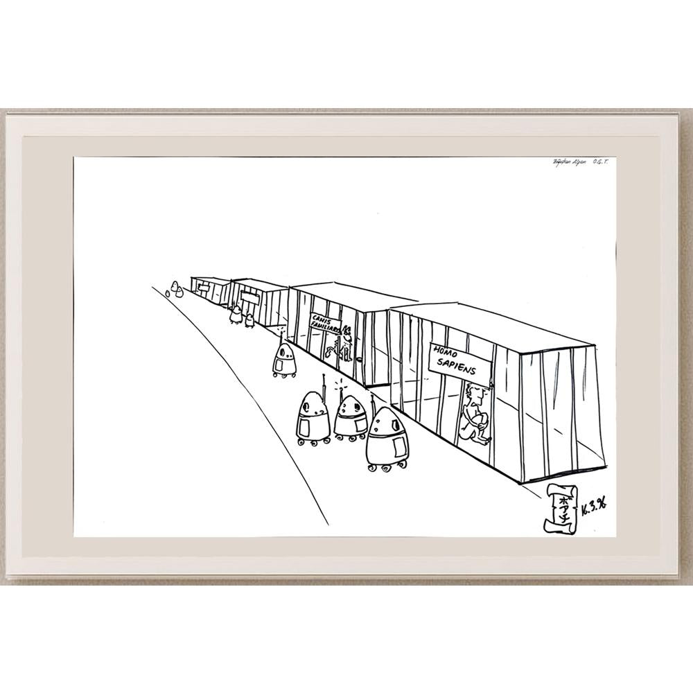 Boğaçhan Alpan 43x30cm Orijinal Karikatür BOD00928