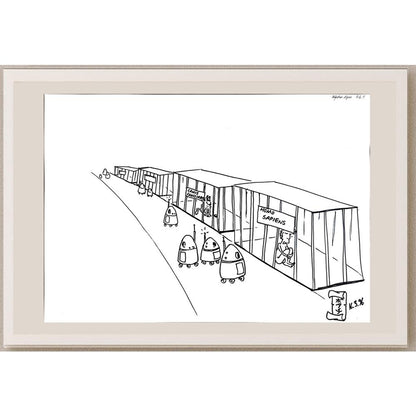 Boğaçhan Alpan 43x30cm Orijinal Karikatür BOD00928