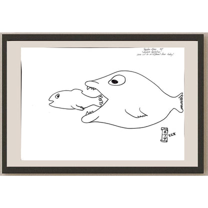 Boğaçhan Alpan 43x30cm Orijinal Karikatür BOD00930