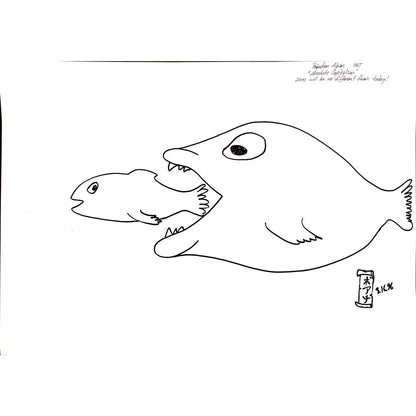 Boğaçhan Alpan 43x30cm Orijinal Karikatür BOD00930